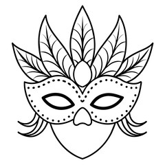 Party Face Mask vector illustration