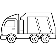 Garbage  truck vector illustration