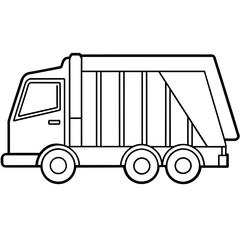 Garbage  truck vector illustration