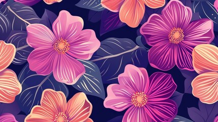 Flower pattern background design.