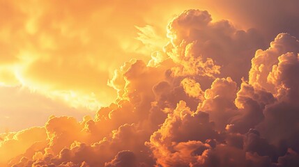Golden Sunset Fantasy Cloud Formations./n - obrazy, fototapety, plakaty