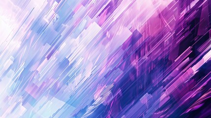 Purple and light Blue Glitch Art Backdrop - Background with streight lines, sharp edges and blocks - digital technology illustration element