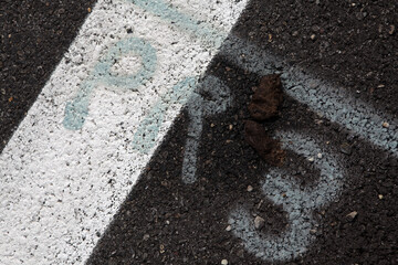 Road mark - Ardeche - France