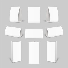 Tend Card blank mockup. Vector illustration