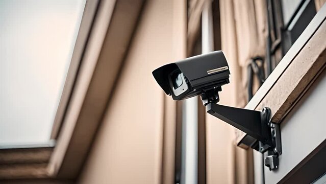 A surveillance camera in a building is an integral element ensuring safety and security