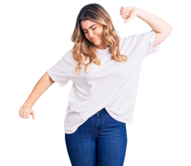 Young caucasian woman wearing casual clothes stretching back, tired and relaxed, sleepy and yawning for early morning