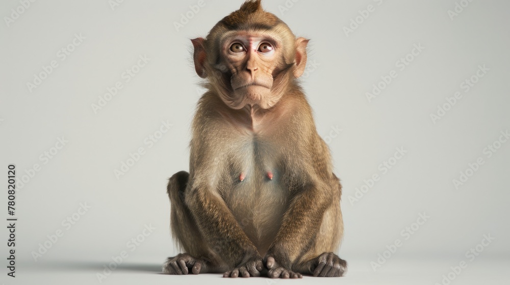 Aufkleber a monkey sitting and looking at the camera. suitable for various projects
