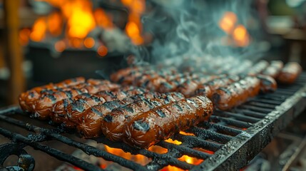 Char-Grilled Perfection: Juicy Sausages on the Grill