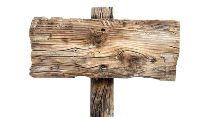 Wooden Cross on White Background