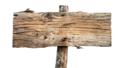 Close Up of Wooden Sign on a Pole