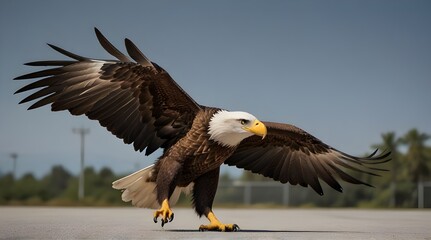 eagle mascot spread the wings .Generative AI