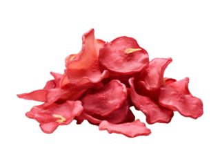 Cherry Chips isolated on transparent png background. Generative ai