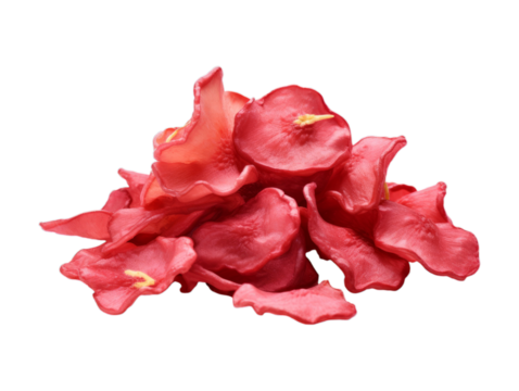 Cherry Chips isolated on transparent png background. Generative ai