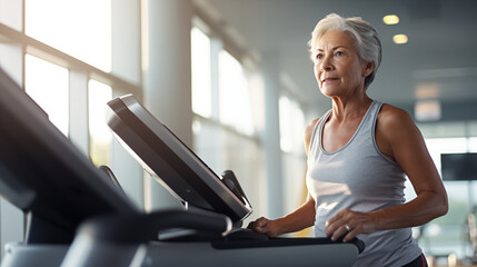woman during a cardio workout  - obrazy, fototapety, plakaty