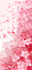 Cherry Blossom Drifting Landscape View, Amazing and simple wallpaper, for mobile