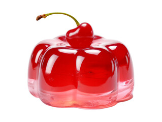 Cherry Jelly isolated on transparent png background. Generative ai