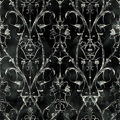 Gothic Romance themed Seamless tile in a wallpaper style