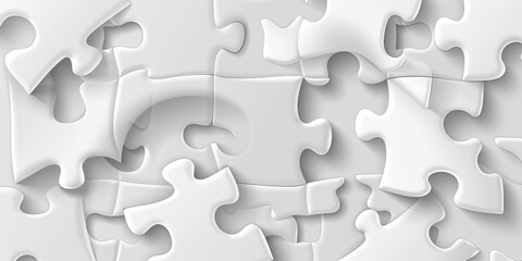 Jigsaw puzzle background with white pieces.