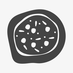 Italian home made pizza icon. Vector illustration