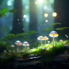 Fototapeta premium mushrooms in the forest