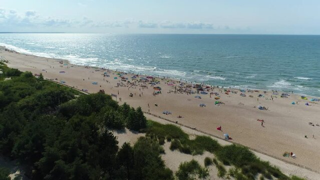 Beach Baltic Sea Rowy Plaza Morze Baltyckie Aerial View Poland