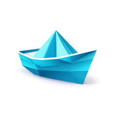 Paper boat icon vector isolated on white background