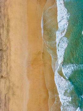 Aerial view of Cofete and Costa Calma beaches in Fuerteventura