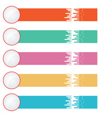 Obraz premium Set of infographic vector presentation elements