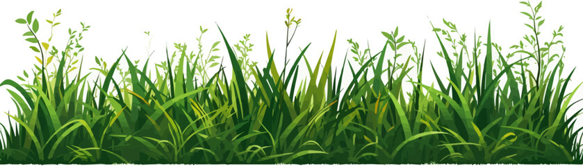 Naklejka premium Green grass vector isolated design
