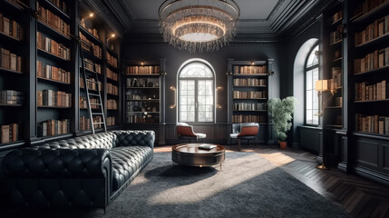 Beautiful Glamorous and sophisticated home library