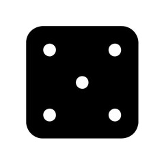 Dice icon vector graphics element silhouette sign symbol illustration on a Transparent Background