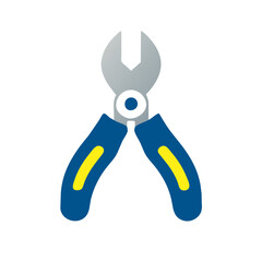 Pliers icon vector graphics element silhouette sign symbol illustration on a Transparent Background