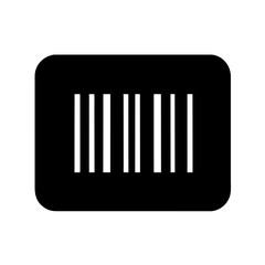 Barcode icon vector graphics element silhouette sign symbol illustration on a Transparent Background