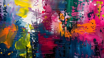 Abstract paint on a canvas
