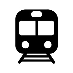 Train railroad subway icon vector graphic element symbol clipart illustration on a Transparent Background 