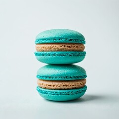 macaroons on wooden background