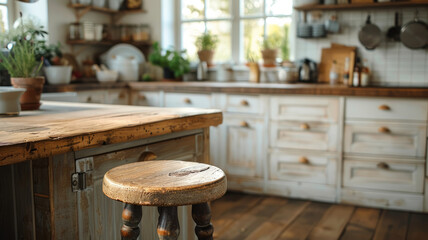 A rustic styled kitchen interior