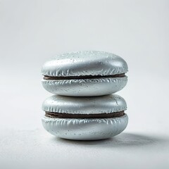 macaroons on wooden background