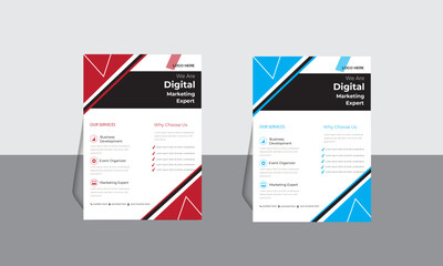  Corporate business flyer template.