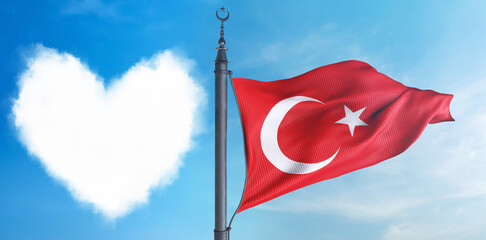 Turkish Flag, Republic of Turkey - Translate : Türk Bayrağı
