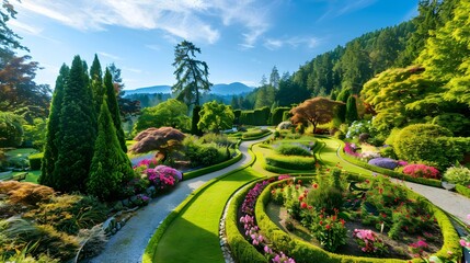 Obraz premium beautiful garden panorama 