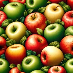 Repeating Apple Texture Pattern