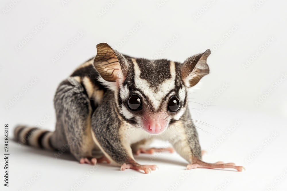 Poster close up of a small animal on a white surface. suitable for various projects