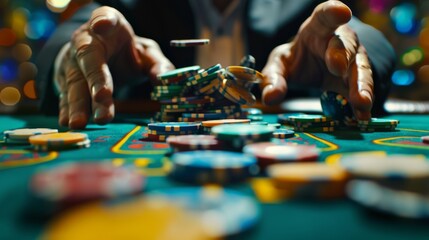 Obraz premium A High-Stakes Casino Game