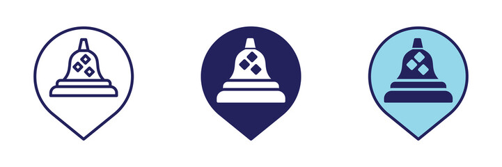 Temple Pin Icon - Navigation Set
