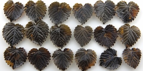 Obraz premium Leafs hearts isolated on white background