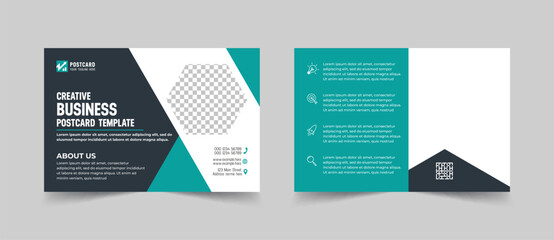 Corporate Postcard Template. EDDM postcard design vector