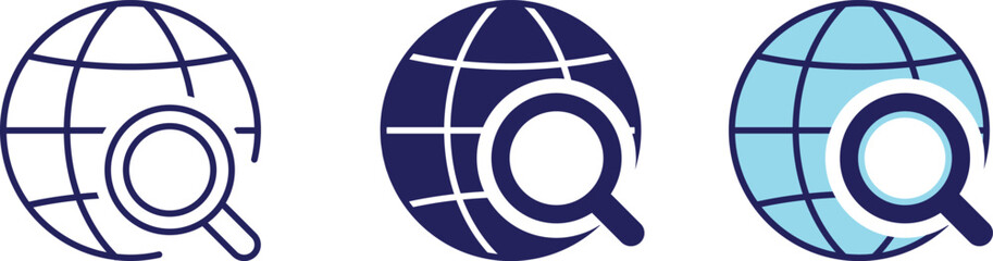 Search Globe Icon - Navigation Set