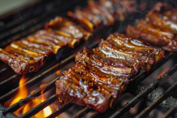 Tasty grilled beef barbecue