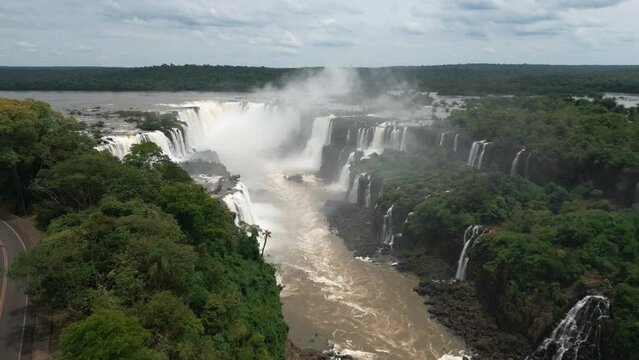 Iguazu falls aerial view